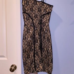 Black lace/nude dress